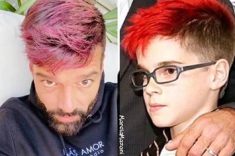 Ricky y Valentino, con looks parecidos.