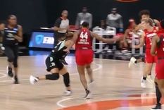 video: escalofriante lesion durante un partido de la wnba