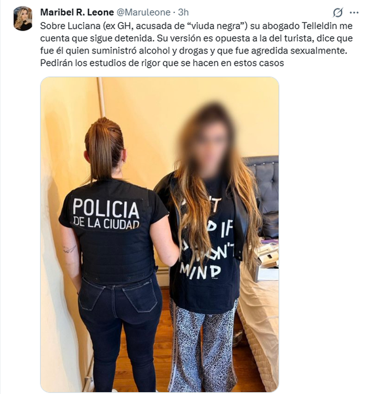 Luciana Martínez y su defensa. Luciana Martínez y su defensa.