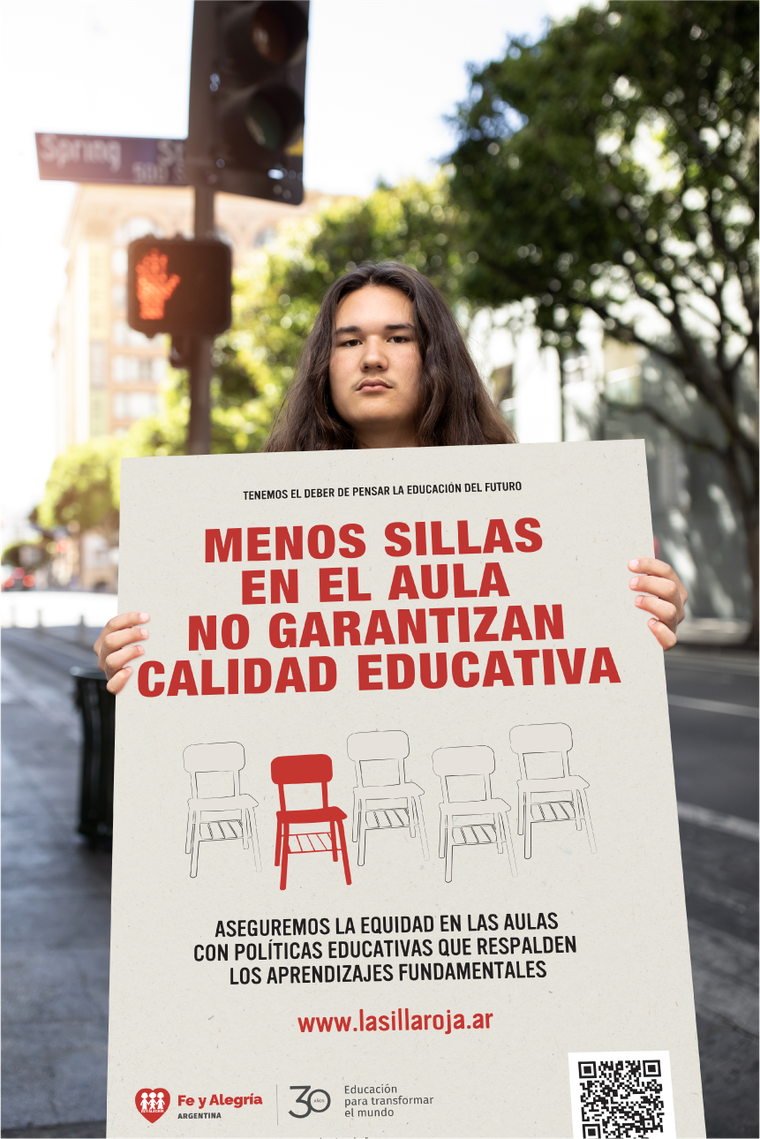 Fe y Alegría Argentina lanzó una nueva edición de su campaña La Silla Roja 2026 Fe y Alegría Argentina lanzó una nueva edición de su campaña La Silla Roja 2026