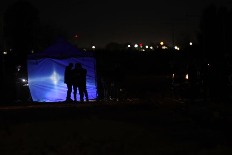 Los trabajos en la escena del hallazgo. Los trabajos en la escena del hallazgo. 