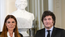 Zulemita Menem y Javier Milei. El Presidente ha mostrado en más de una oportunidad su admiración por el expresidente Carlos Menem. Foto: Presidencia