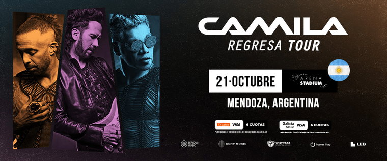 Camila en Mendoza. Créditos: Ticketek Camila en Mendoza. Créditos: Ticketek
