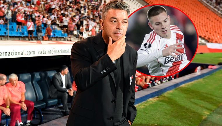 Marcelo Gallardo no quitó a Franco Mastantuono de la lista de buena fe de River, pero si a los jugadores apartados. Foto: ALF PONCE MERCADO / MDZ