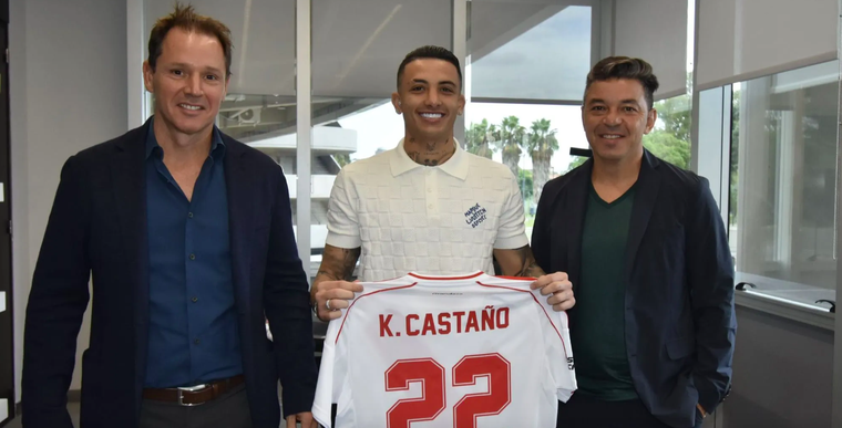 Brito, Castaño y Gallardo, solo dos días atrás. Foto: River Plate