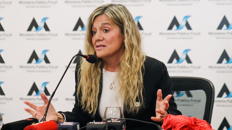 Claudia Ríos, este martes en conferencia de prensa Foto: Santiago Tagua/MDZ