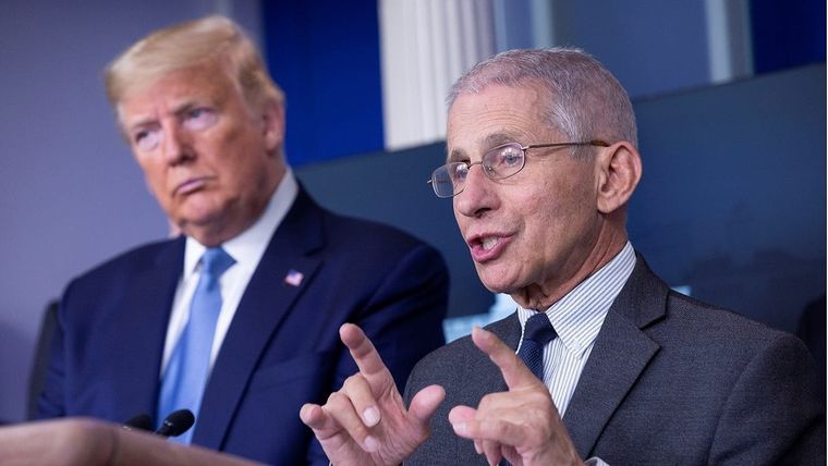 Trump y Fauci.