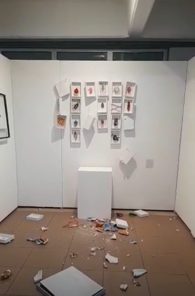 Religiosos destruyeron las obras feministas en la UNCuyo Foto: Archivo