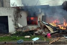 Así quedó la casa tras la explosión. Foto: Crónica.