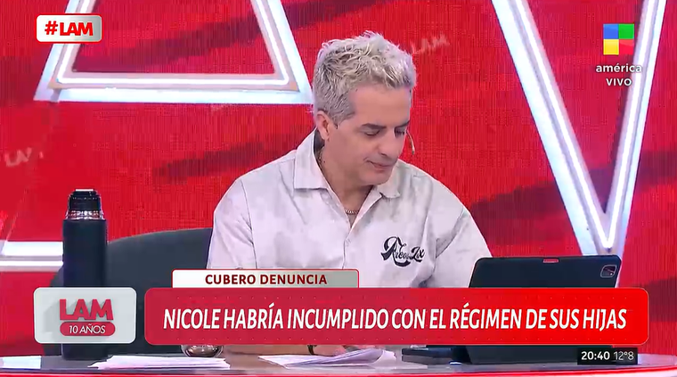 Fabián Cubero denunció a Nicole Neumann. Foto: captura de video/ América TV. Fabián Cubero denunció a Nicole Neumann. Foto: captura de video/ América TV. 
