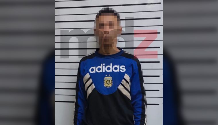 Sales Silva, el presunto asaltante detenido este último fin de semana en Las Heras. (Se pixela el rostro porque pasará a rueda de personas)