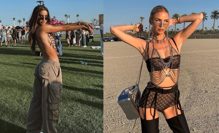 Los looks más fashionistas de Coachella Camila Coelho (modelo e influencer de moda) y Leonie Hanne (bloguera e influencer de moda). Foto: MDZ ONLINE