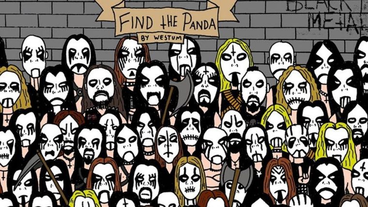 Acertijo visual, reto visual, oso panda