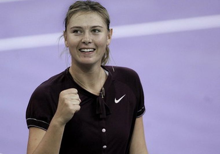 La tenista rusa María Sharapova celebra Foto: EFE