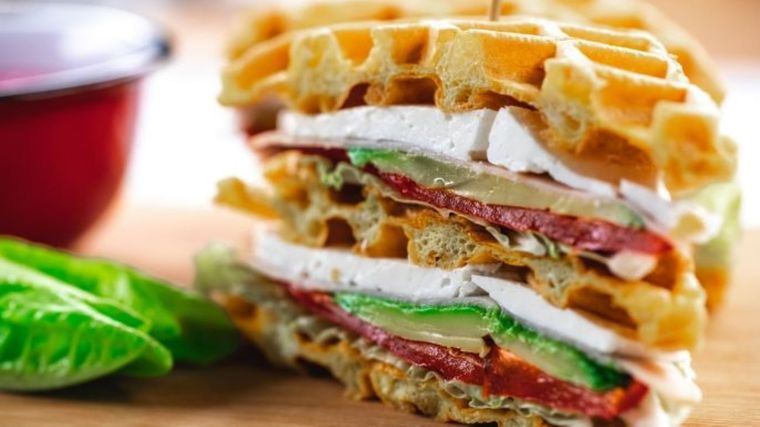 Estos waffles salados son ideales para el desayuno Foto: Shutterstock