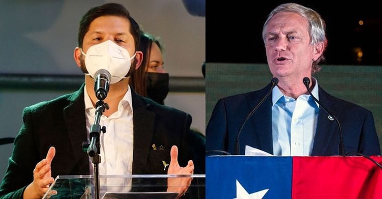 Gabriel Boric y José Antonio Kast. Foto: GETTY IMAGES