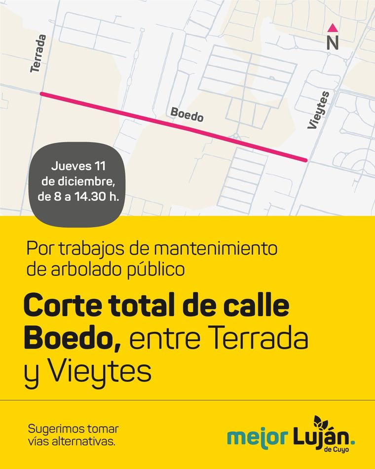 Corte de calle en Luján de Cuyo. Corte de calle en Luján de Cuyo.