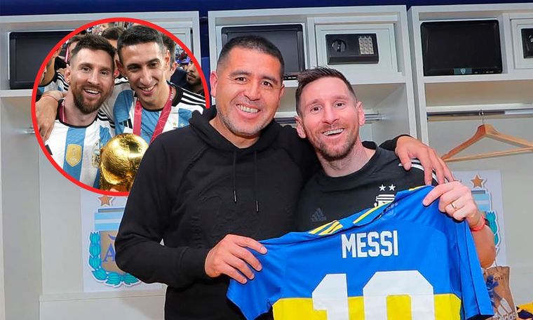 Riquelme invitaría a Messi y Di María a su despedida.