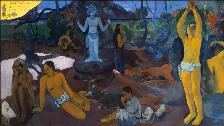 Detalle de Doù venons nous? Que sommes nous? Où allons nous?, Paul Gauguin, 1897. Foto: GETTY IMAGES