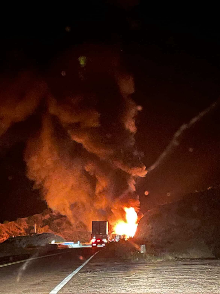 Otra imagen del mortal accidente en la ruta 7.