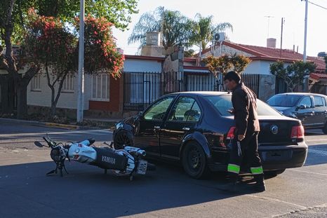 El accidente vial terminó con dos heridos.