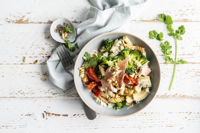 Ensalada de pasta y alcachofa Una receta simple y en pocos pasos de ensalada de pasta y alcachofa Foto: Ardo