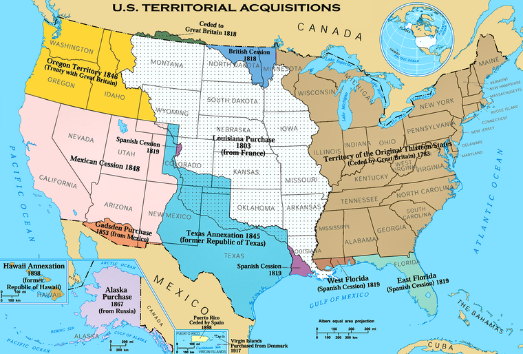 Expansión territorial de los Estados Unidos. Expansión territorial de los Estados Unidos.