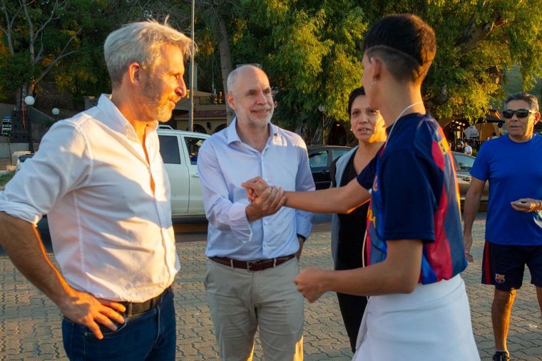 Horacio Rodríguez Larreta junto a Rogelio Frigerio