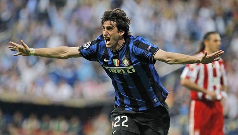 Diego Milito, goleador histórico del Inter de Milán. Diego Milito, goleador histórico del Inter de Milán.