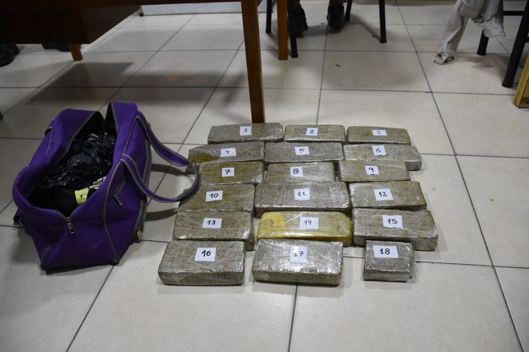 La marihuana incautada Foto: Gendarmería Nacional
