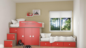 Las camas verticales son una solución de decoración ideal para dormitorios de niños. Foto: Instagram