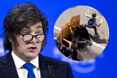 En medio de la marcha, manifestantes tiraron bombas Molotov contra los policías. En medio de la marcha, manifestantes tiraron bombas Molotov contra los policías.