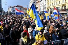 La movilización en Zagreb, Croacia Foto: AFP