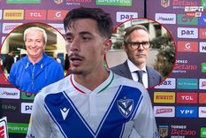 Valentín Gómez no se guardó nada después de la primera victoria de Vélez en el campeonato. Foto: Captura de TV Valentín Gómez no se guardó nada después de la primera victoria de Vélez en el campeonato. Foto: Captura de TV