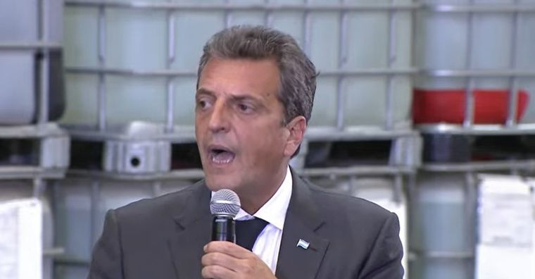 Sergio Massa El candidato del oficialismo apuntó contra las propuestas de Javier Milei. Crédito: Captura Foto: Captura