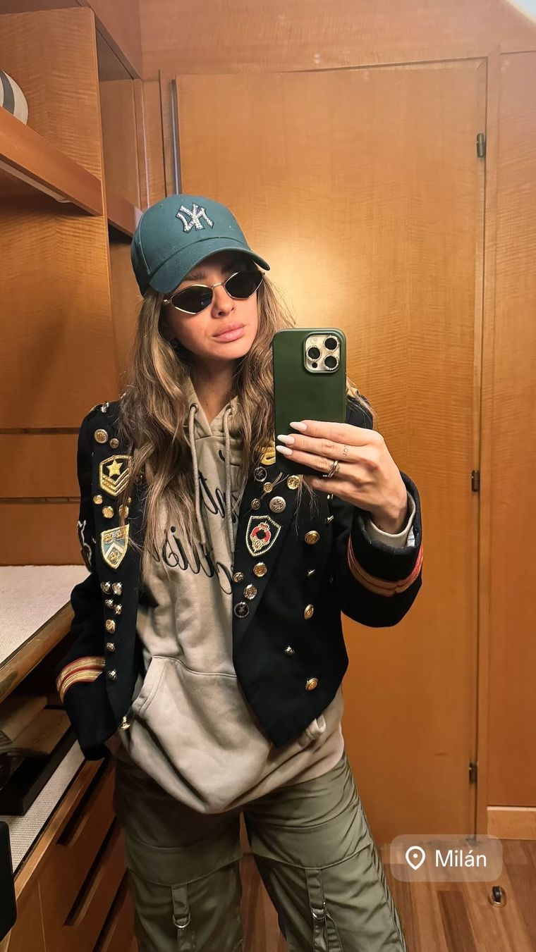 La China Suárez impactó en Milán con un look. Foto: Instagram