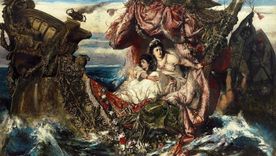 El naufragio de Agripina de Gustave Wertheimer ilustra uno de los intentos de Nerón de deshacerse para siempre de su madre: le escribió una carta muy afectuosa invitándola a celebrar con él la fiesta de Minerva y le dio un barco diseñado para despedazarse en medio del mar. (Fuente: GETTY IMAGES)