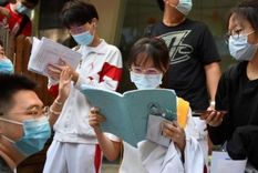 Esta edición del gaokao se celebró con medidas contra el coronavirus. Foto: BBC Mundo