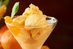 sin azucar: disfruta de un rico helado de mandarina ¡una delicia!