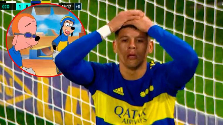 La defensa de Boca, una de los protagonistas de los memes después de la derrota ante Central Córdoba.