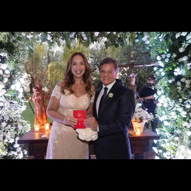 Los detalles del vestido de boda de María Eugenia Vidal Foto: Instagram