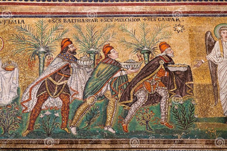 Mosaico de St. Apollinare Nuovo en Ravena Mosaico de St. Apollinare Nuovo en Ravena