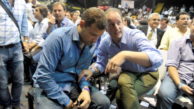 Eduardo Bucca (izquierda) y Martín Insaurralde.