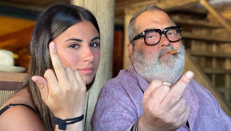 El periodista junto a su hija Lola Lanata. Foto: Lola Lanata