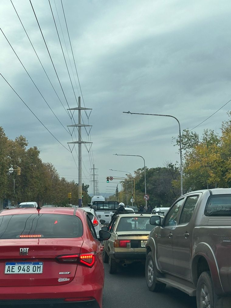 Congestión vehicular en el Corredor del Oeste Foto: gentileza