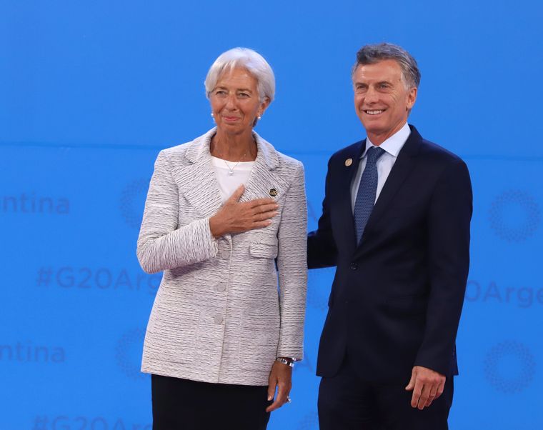 Christine Lagarde y Mauricio Macri.