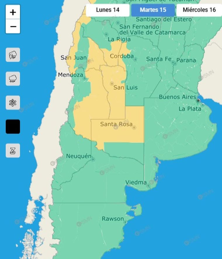 El alerta amarilla por vientos fuertes afecta a Mendoza y otras provincias El alerta amarilla por vientos fuertes afecta a Mendoza y otras provincias
