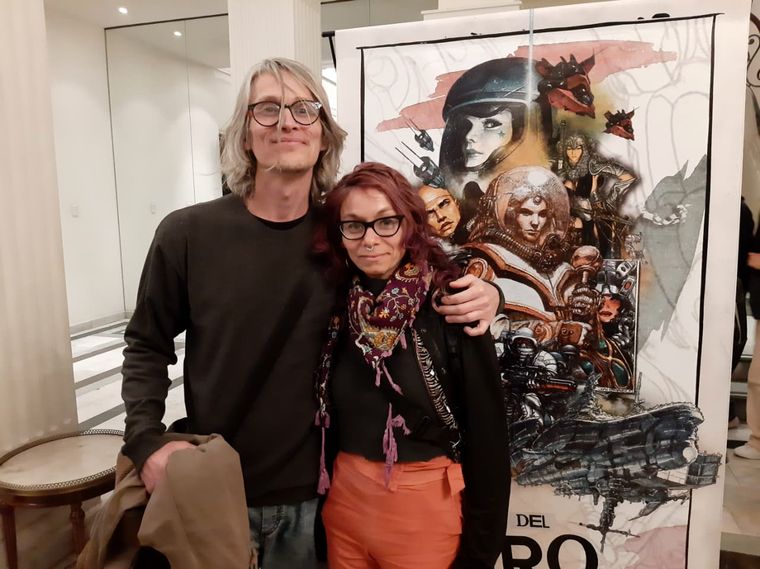 Andrés Casciani junto a Ángeles Díaz. Andrés Casciani junto a Ángeles Díaz.