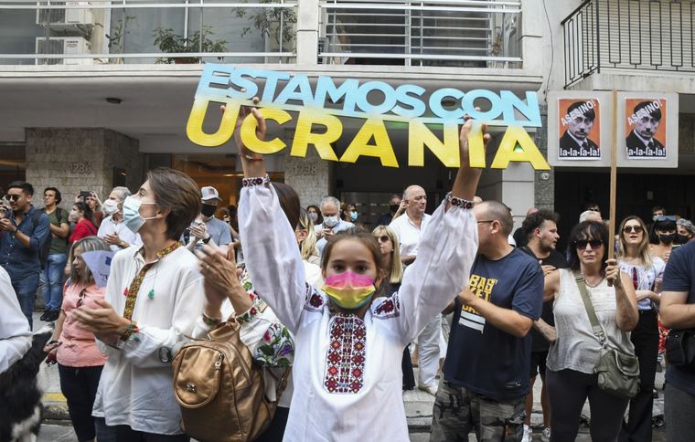 Marchas en contra de la guerra en todo el mundo Foto: Télam