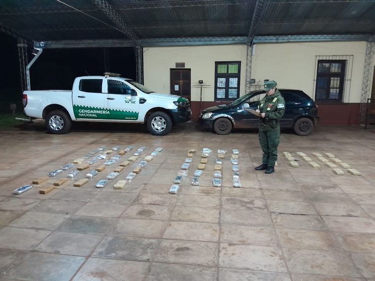 El procedimiento de Gendarmería Foto: Gendarmería Nacional